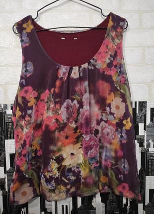 Цветная блуза с цветочным принтом.5 фото