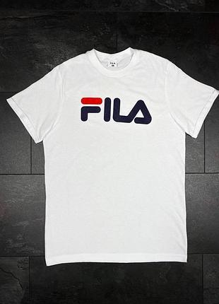 Летняя мужская футболка с коротким рукавом fila