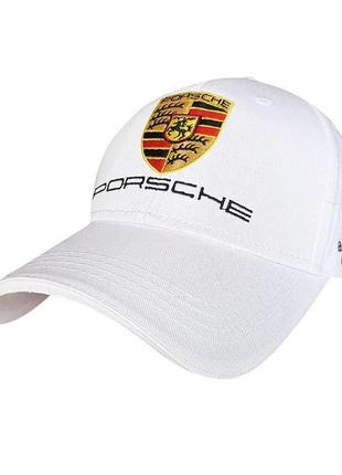 Кепка sport line бавовняна білого кольору з лого porsche. артикул: 45-0512