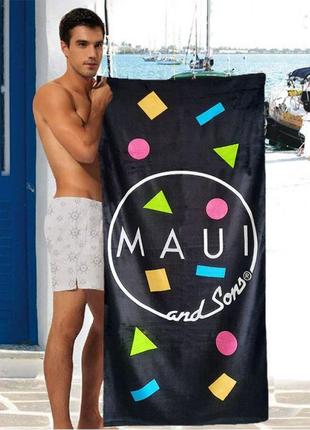 Полотенце для пляжа унисекс shamrock черного цвета. артикул: 42-00801 фото