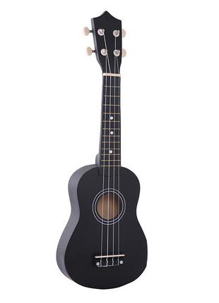 Укулеле (гавайская гитара) hm100-gb чёрный (mrk0010)1 фото