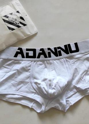 Чоловічі труси боксери білі adaninu шорти трусики катоновые бавовняні1 фото