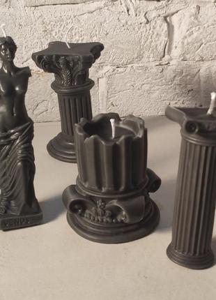 Свічна композиція скульптурних свічок "античність"3 фото