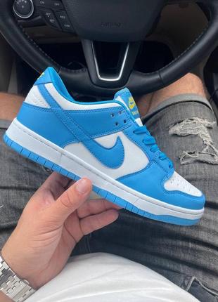 Кросівки nike dunk low white blue1 фото