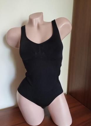 Коригуючий чорне безшовне боді 40-42
