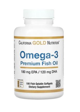 Омега 3 рибячий жир 100 капсул california gold nutrition дгк