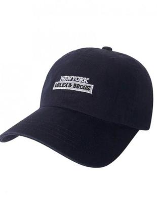 Молодежная кепка sport line темно-синяя с лого new york. артикул: 45-0041