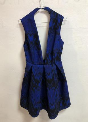 Платье синее плотная ткань мини
