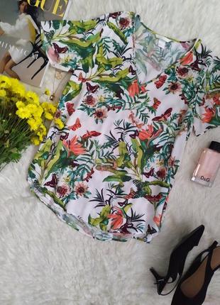 Актуальна блуза в квітковий принт розмір s бренду h&m