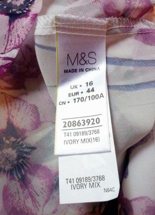 Шикарная брендовая шифоновая блуза-туника,46-50разм.,m&s collection,пог-53см..4 фото