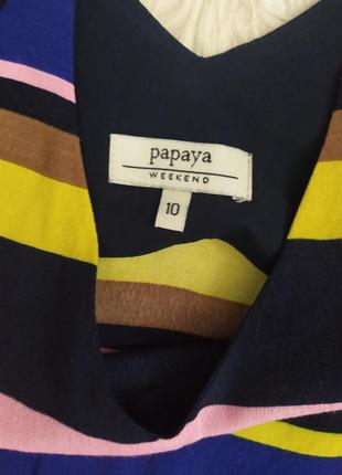 Стильна віскозна  сукня в смужку в стилі lingerie розмір m бренду papaya4 фото