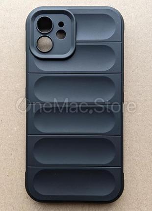 Защитный soft touch чехол для iphone 12 (черный/black) 2