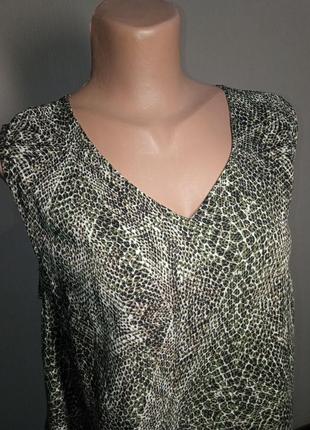 Vero moda легкая летняя блуза, футболка, animal print6 фото