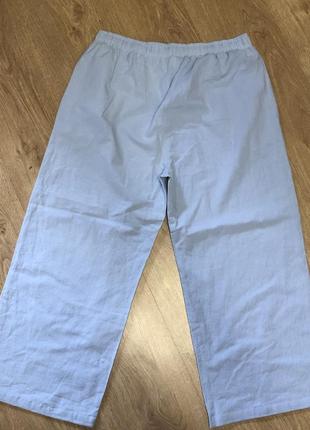 Хлопковые укорочённые брюки с карманами р 183 фото