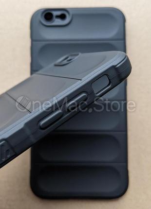 Захисний soft touch чохол для iphone 6s plus (чорний/black)3 фото