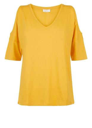 Нова бавовняна жовта футболка / 100% органічна бавовна8 фото