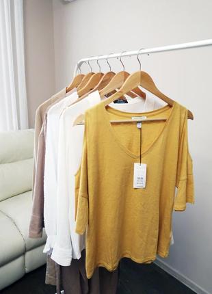 Нова бавовняна жовта футболка / 100% органічна бавовна2 фото