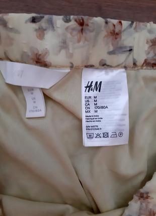 Ярусна шифоновая юбка миди в цветочный принт h&m 20229 фото