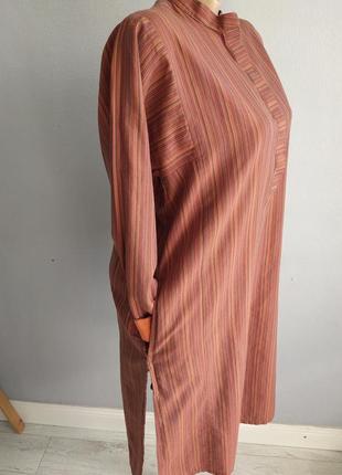Туніка, сукня- сорочка зі 100% бавовни в смужку, khaadi.4 фото