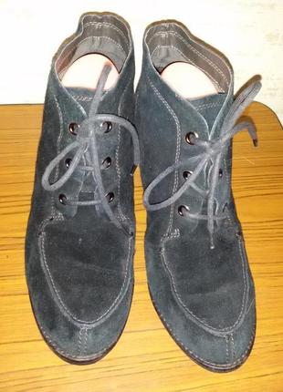 Замшевые ботильоны бренд footglove  m&s англия в стиле ugg р.7,5/39,5-40,53 фото
