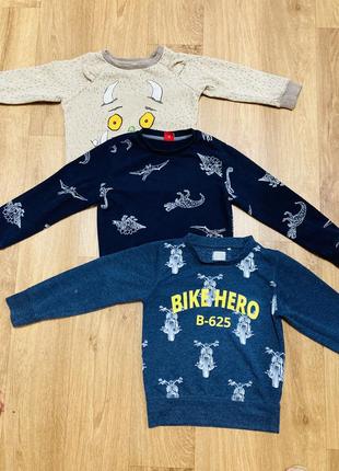 Тепла кофта джемпер світшот толстовка худі реглан на хлопчика 2 3 4 року