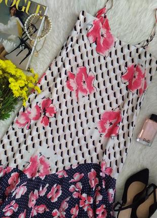 Шикарна  сатинова асиметрична сукня в принт в стилі lingerie на тонких брительках розмір xl xxl з лімітованої колекції m&s2 фото