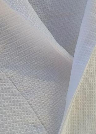 Вафельный халат luxyart кимоно размер (50-52) l 100% хлопок белый (ls-0402)4 фото