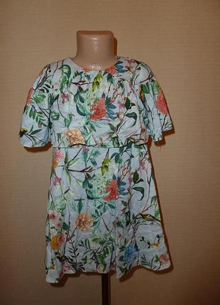 Платье zara на 7 лет рост 122 см, сделано в марокко, 100% вискоза