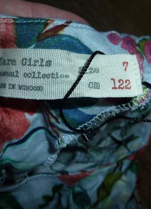 Платье zara на 7 лет рост 122 см, сделано в марокко, 100% вискоза