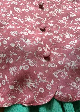 Блузка-сорочка в квітковий принт натуральна тканина від bhs, блузка в цветочный принт вискоза7 фото