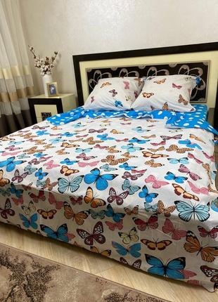 Постільна білизна голд бязь метелики