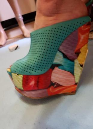 Босоножки  bessardi шлепки  цветные