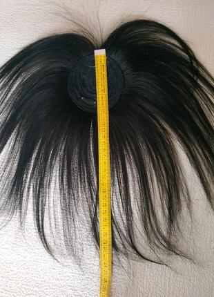 Накладка парик шиньон топер 100%натуральный волос9 фото
