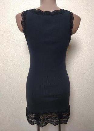Шелковая туника топ платье мини в винтажном стиле кружево nile /5223/9 фото