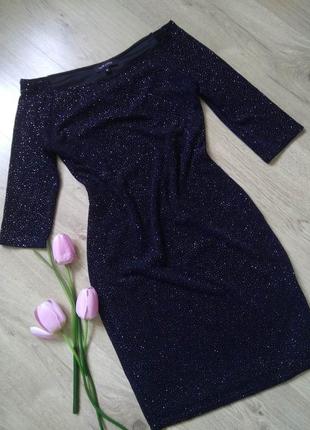 Чорна трикотажна мерехтлива міні сукня new look по фігурі/коротке облягаюче плаття4 фото