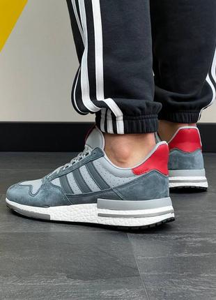 Кросівки адідас сірі adidas zx 500, мужские серые кроссовки адидас10 фото