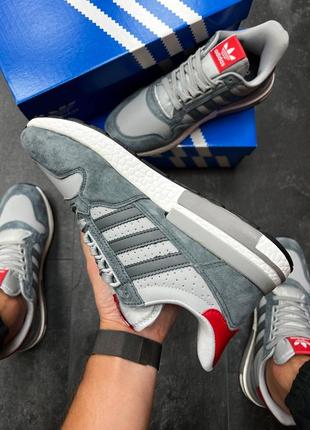 Кросівки адідас сірі adidas zx 500, мужские серые кроссовки адидас4 фото