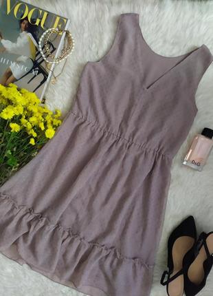 Пудрова шифонова сукня з рюшами розмір m l від vero moda3 фото