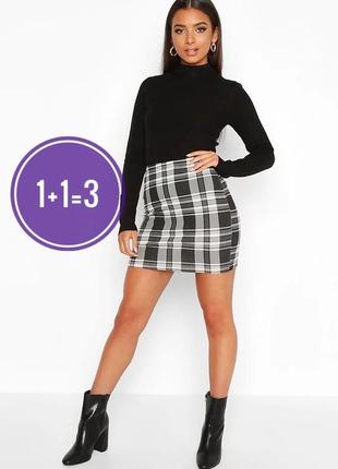 Новая! юбка в клетку boohoo 12рр