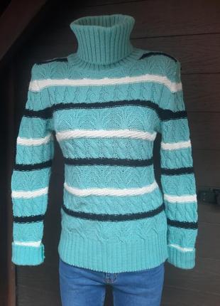 Кофта вязаная молодёжная бирюзовая размер 42, 44, 46