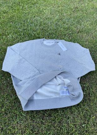 Новая кофта calvin klein свитшот ( ck grey sweatshirt ) c америки l7 фото