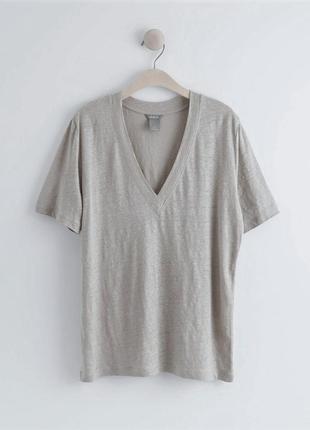 Льняная футболка в стиле оверсайз lindex /5756/