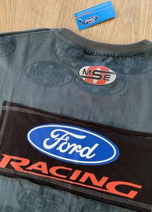 Мужская хлопковая раллийная футболка с принтом спонсоров ford racing mse5 фото