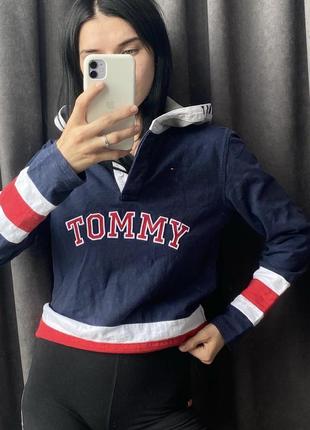 Худі томік томі томмі хілфігер tommy hilfiger з великим логотипом лого біг лого з капюшоном3 фото