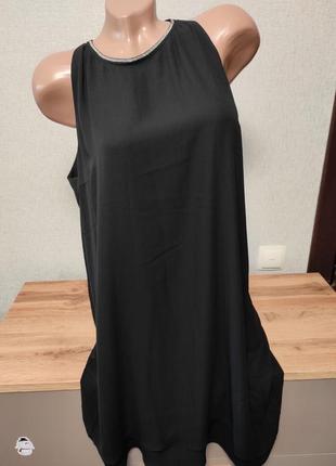 Класнюча чорна шифонова сукня без рукавів ошатне вечірнє плаття вечернее платье жіночий одяг4 фото