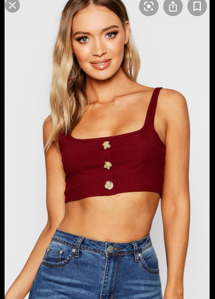 Топ boohoo crop top bralet