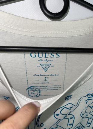 Футболка guess белая оверсайз оригинал гэс биг лого большого размера9 фото