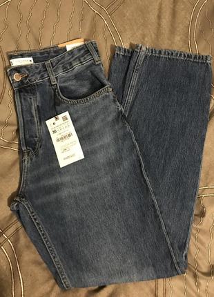 Zara girlfriend синие джинсы 36 размер7 фото