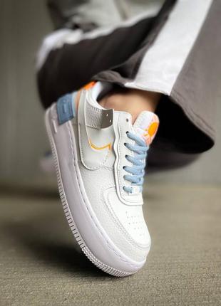 Кроссовки женские nike air force 1 shadow "white/orange"
 кросівки жіночі  найк