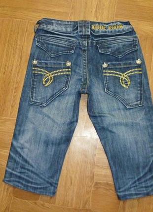 Довгі шорти джинсові бриджі only love jeans щільний бавовна,вінтаж3 фото